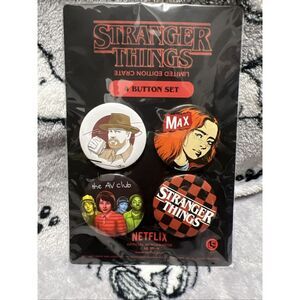 Stranger Things 4 Button Set 2017 Loot Crate Limited Edition Exclusive Sealed